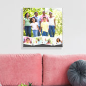 Toile Family Photo Collage w. Zigzag - Bande photo - Gri (Insitu(Salon))