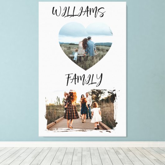Toile Family Photo Stretched Canvas Print (Insitu (Plancher de Bois))