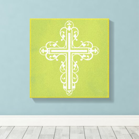 Toile Fancy Cross Design No. 12 Crème (Insitu (Plancher de Bois))