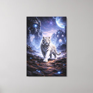 Toile Fantaisie artistique du Tigre Blanc Série d'art