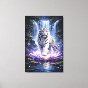 Toile Fantaisie d'art du Tigre Blanc Série d'art Man J
