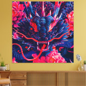 Toile Fantastique Fleur Fury Dragon (Insitu(Salon))