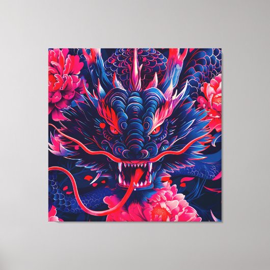 Toile Fantastique Fleur Fury Dragon (Recto)