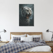 Toile Fantasy White Tiger – Mystic Aura Series (Insitu(Chambre))