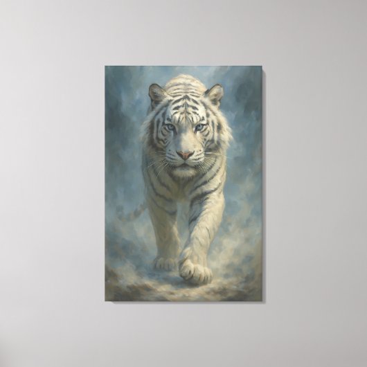 Toile Fantasy White Tiger – Mystic Aura Series | ManJian (Recto)