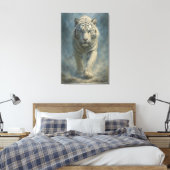 Toile Fantasy White Tiger – Mystic Aura Series | ManJian (Insitu(Chambre))