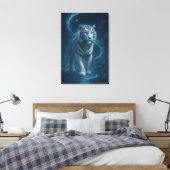 Toile Fantasy White Tiger – Mystic Aura Series | ManJian (Insitu(Chambre))
