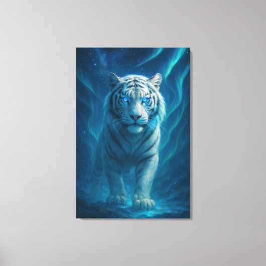 Toile Fantasy White Tiger – Mystic Aura Series | ManJian (Recto)