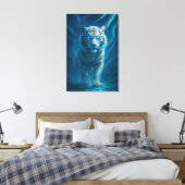 Toile Fantasy White Tiger – Mystic Aura Series | ManJian (Insitu(Chambre))