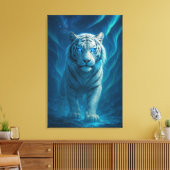 Toile Fantasy White Tiger – Mystic Aura Series | ManJian (Insitu(Salon))