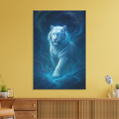 Toile Fantasy White Tiger – Mystic Aura Series | ManJian (Insitu(Salon))