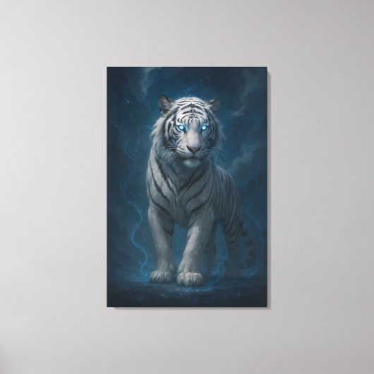 Toile Fantasy White Tiger – Mystic Aura Series | ManJian (Recto)