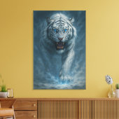 Toile Fantasy White Tiger – Mystic Aura Series | ManJian (Insitu(Salon))