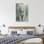 Toile Fantasy White Tiger – Mystic Aura Series | ManJian (Insitu(Chambre))