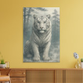 Toile Fantasy White Tiger – Mystic Aura Series | ManJian (Insitu(Salon))