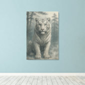 Toile Fantasy White Tiger – Mystic Aura Series | ManJian (Insitu (Plancher de Bois))