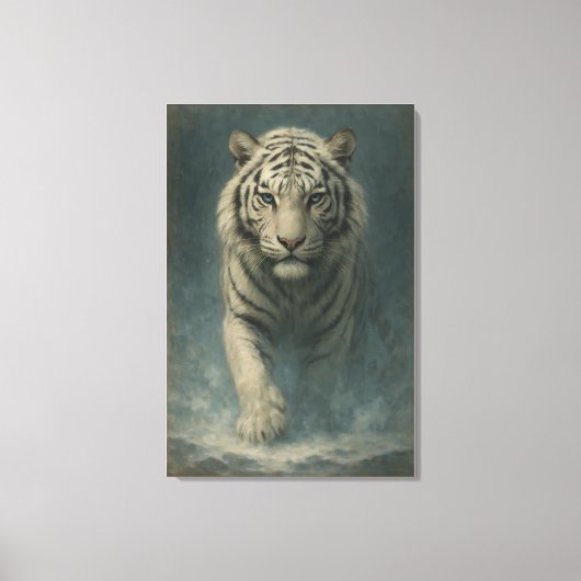 Toile Fantasy White Tiger – Mystic Aura Series | ManJian (Recto)