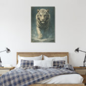Toile Fantasy White Tiger – Mystic Aura Series | ManJian (Insitu(Chambre))