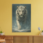 Toile Fantasy White Tiger – Mystic Aura Series | ManJian (Insitu(Salon))