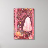 Toile Fantôme rose géant dans la forêt florale enchantée (Recto)