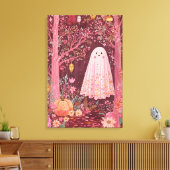 Toile Fantôme rose géant dans la forêt florale enchantée (Insitu(Salon))