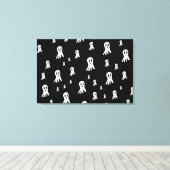 Toile Fantômes d'Halloween foncé (Insitu (Plancher de Bois))