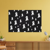 Toile Fantômes d'Halloween foncé (Insitu(Salon))