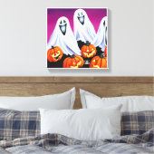 Toile Fantômes et Citrouilles d'Halloween (Insitu(Chambre))