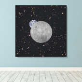 Toile Far Side of the Moon Earth Starry Sky (Insitu (Plancher de Bois))