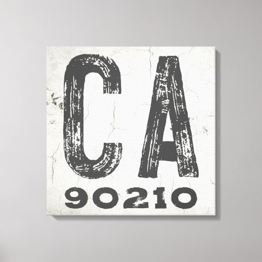 Toile Farmhouse Rustic State Code postal Californie (Recto)