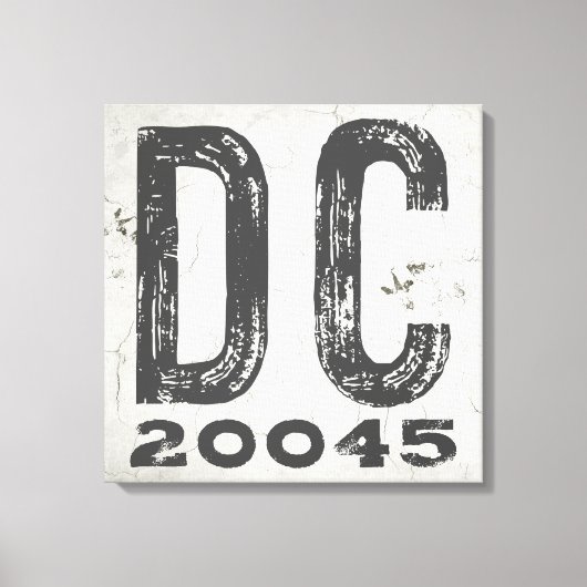 Toile Farmhouse Rustic State Code postal DC (Recto)