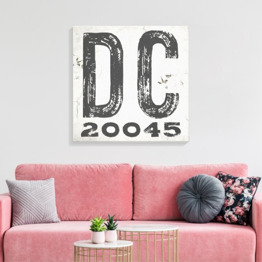 Toile Farmhouse Rustic State Code postal DC (Insitu(Salon))