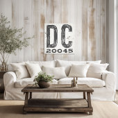 Toile Farmhouse Rustic State Code postal DC