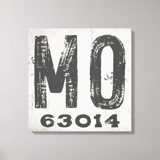 Toile Farmhouse Rustic State Code postal Missouri (Recto)