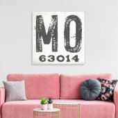 Toile Farmhouse Rustic State Code postal Missouri (Insitu(Salon))