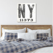 Toile Farmhouse Rustic State Code postal New York (Insitu(Chambre))