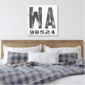 Toile Farmhouse Rustic State Code postal Washington (Insitu(Chambre))