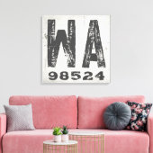 Toile Farmhouse Rustic State Code postal Washington (Insitu(Salon))