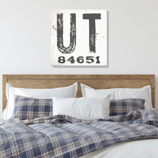 Toile Farmhouse Rustic State Code zip Utah (Insitu(Chambre))