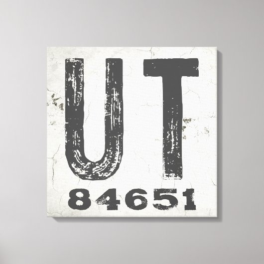 Toile Farmhouse Rustic State Code zip Utah (Recto)