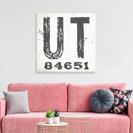 Toile Farmhouse Rustic State Code zip Utah (Insitu(Salon))