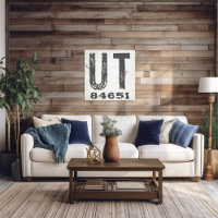 Farmhouse Rustic State Code zip Utah