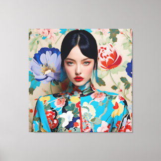 Toile FASHION GIRL PORTRAIT N8 - generativecontent