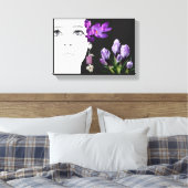 Toile Fashion illustration floral violet crocus girly (Insitu(Chambre))