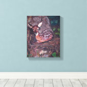 Toile Faune en forêt (Insitu (Plancher de Bois))