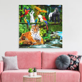 TOILE FAUNE ET FLORE DE LA FORÊT TROPICALE (Insitu(Salon))