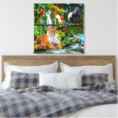 TOILE FAUNE ET FLORE DE LA FORÊT TROPICALE (Insitu(Chambre))