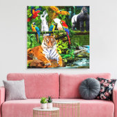 TOILE FAUNE ET FLORE DE LA FORÊT TROPICALE (Insitu(Salon))