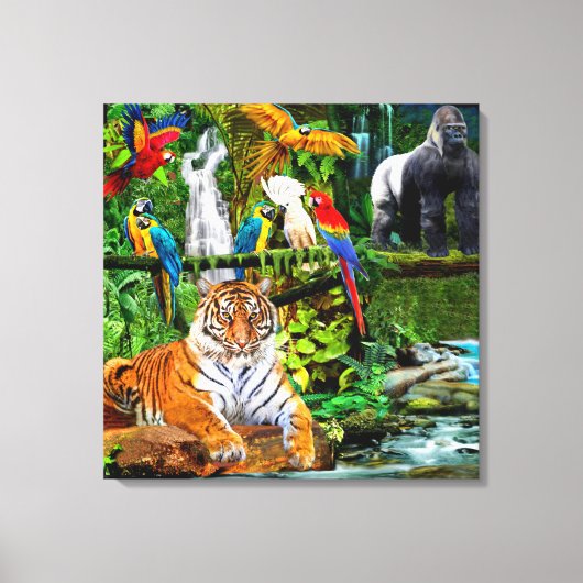 TOILE FAUNE ET FLORE DE LA FORÊT TROPICALE (Recto)