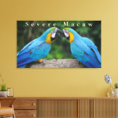 Toile Faune Sévère Macaw Assis sur une branche (Insitu(Salon))